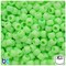 BeadTin Pastel Lime Opaque 9mm Barrel Plastic Pony Beads (500pcs)